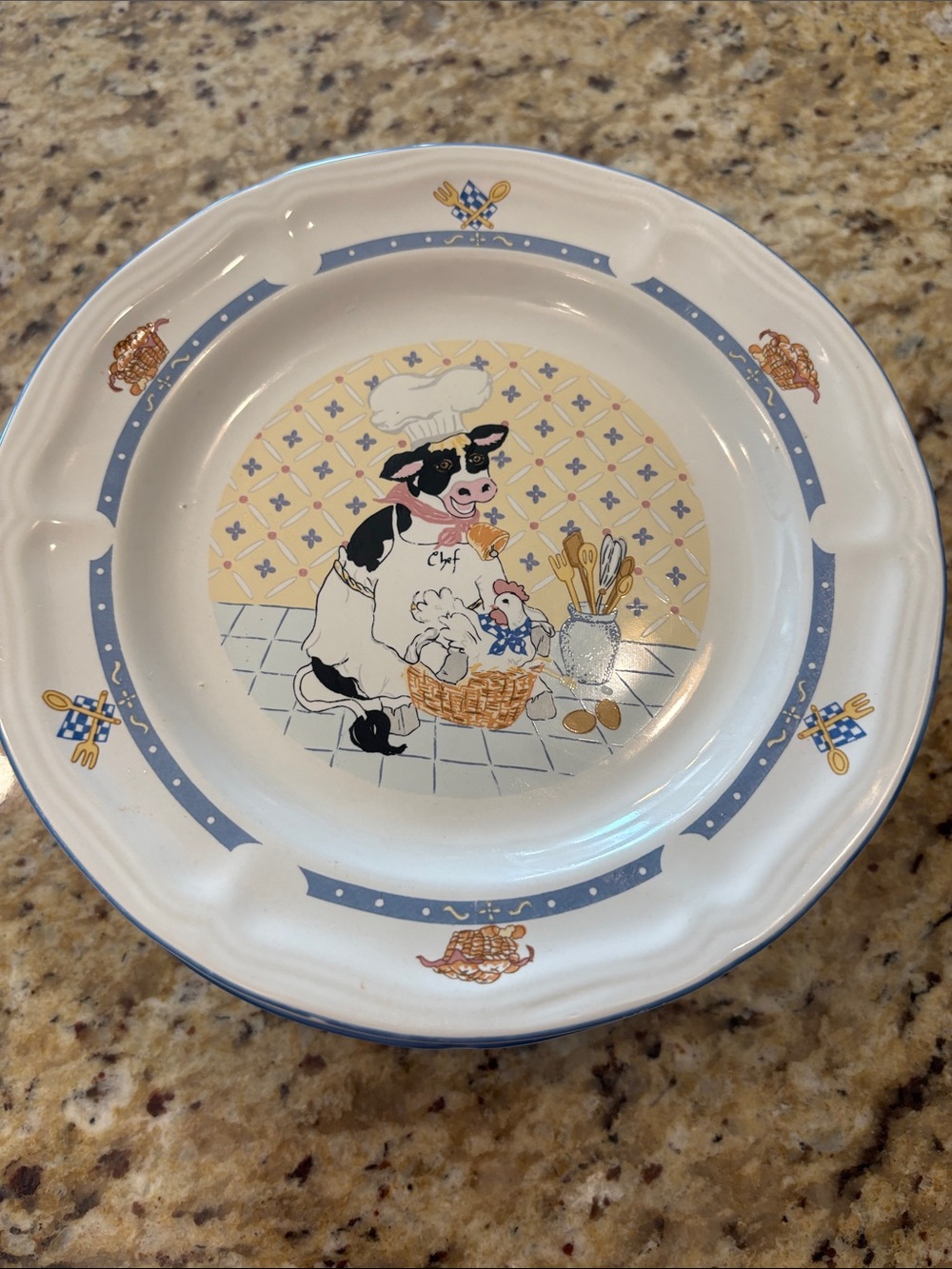 Set of 8!! Kitchen Kow side plates